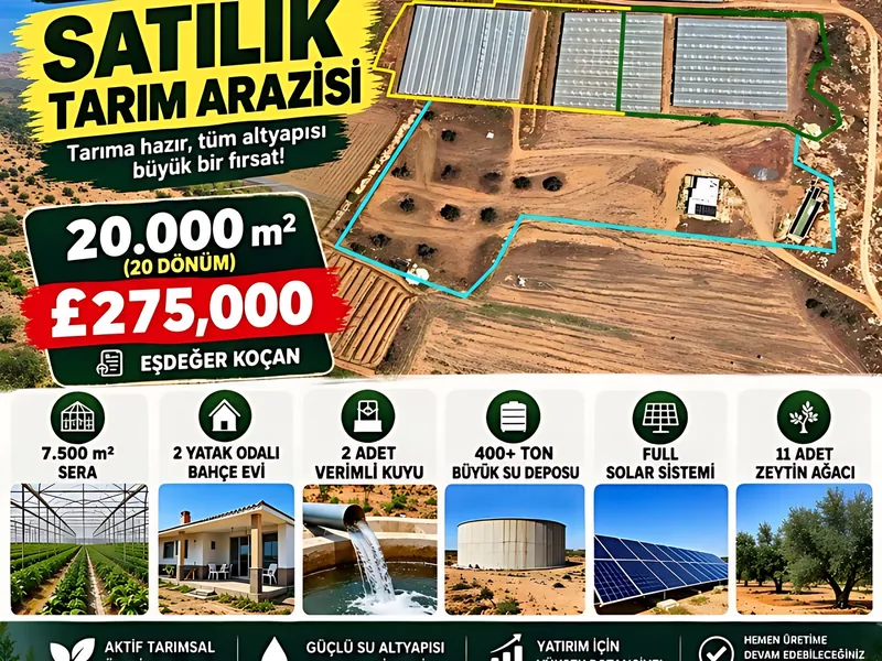 Agricultural Land for Sale in Gazimağusa Yıldırım, Yıldırım, Famagusta